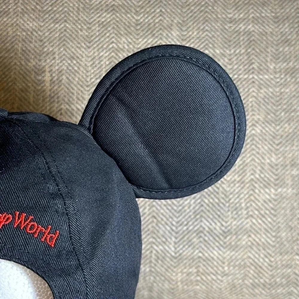 DISNEY WALT DISNEY WORLD PARKS MICKEY MOUSE BALLCAP HAT WITH MICKEY EARS EUC - Picture 8 of 13